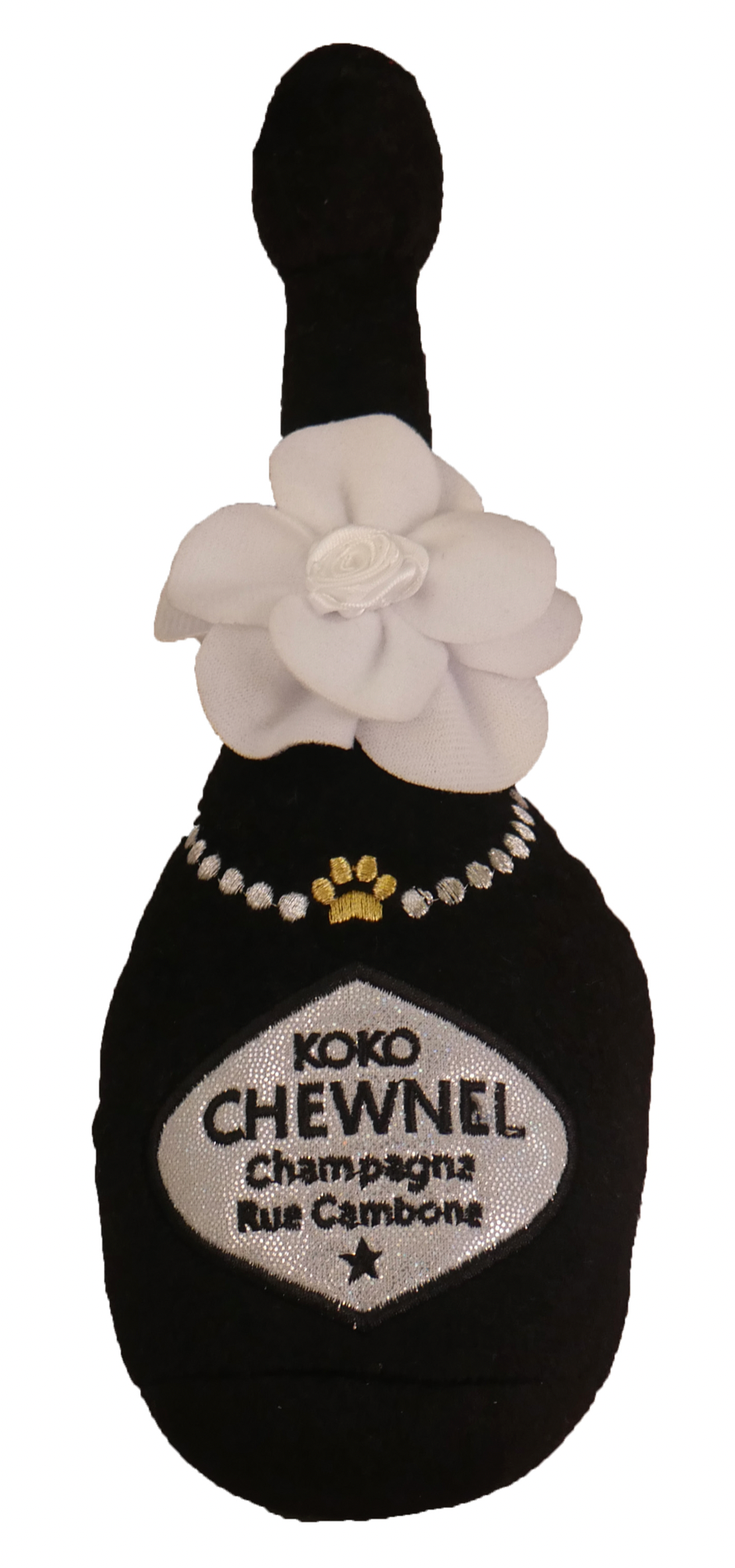 Chewnel Noir Pet Bed & 3 Toys