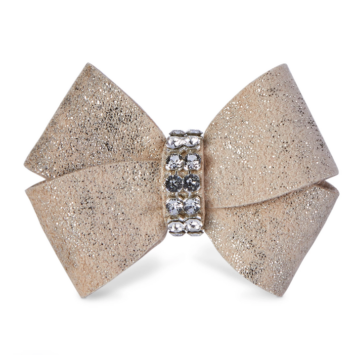 Champagne Glitzerati Single Nouveau  Hair-Bow