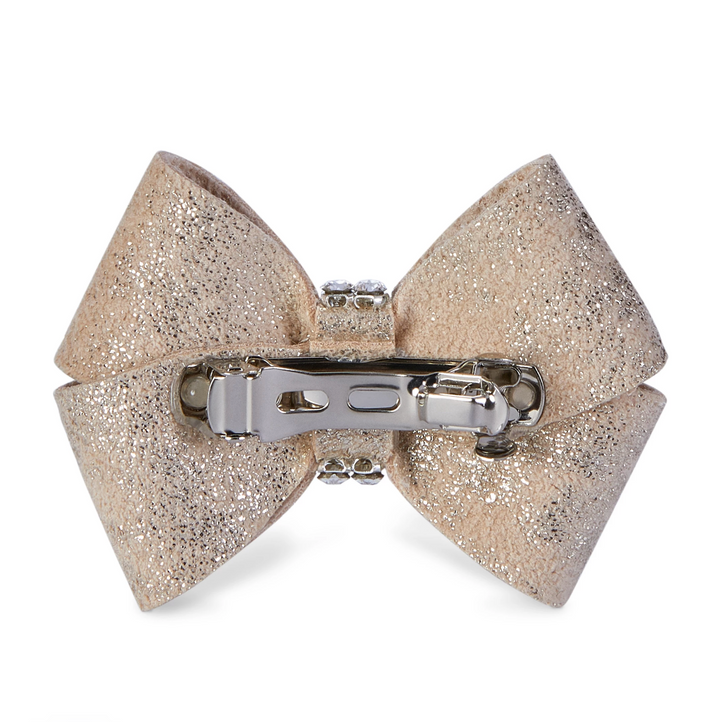 Champagne Glitzerati Single Nouveau  Hair-Bow