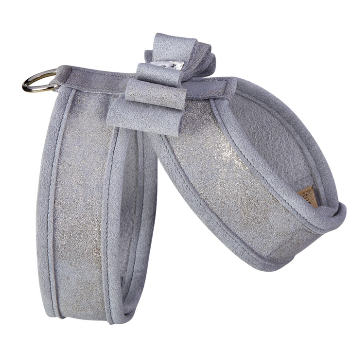 Platinum Glitzerati Really Big Bow Tinkie Harness with Platinum Trim