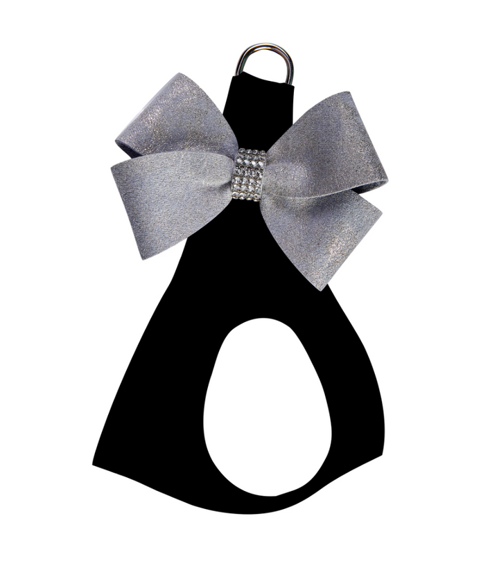 Black Step in Harness with Platinum Glitzerati Nouveau Bow