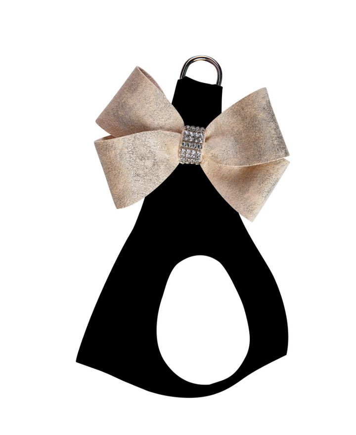 Black Step in Harness with Champagne Glitzerati Nouveau Bow