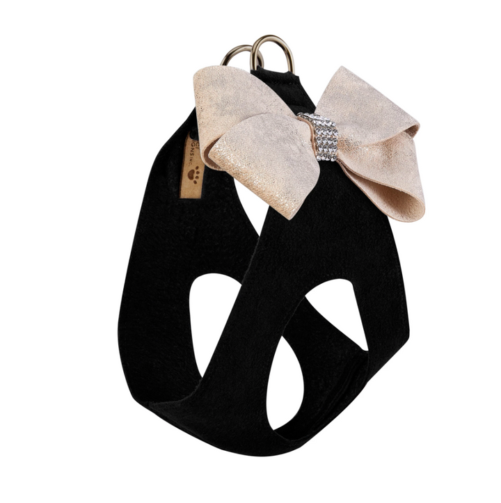Black Step in Harness with Champagne Glitzerati Nouveau Bow