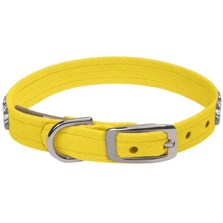 Aurora Borealis Crystal Rocks 1/2" Dog Collar