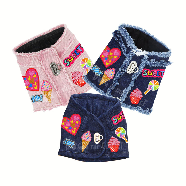 Sweet Treats Denim Harness Vest for Dogs (3 Styles/Colors)