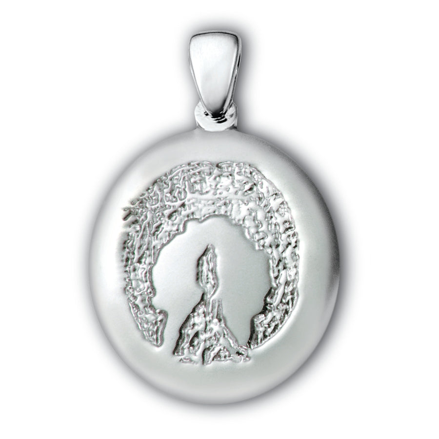 White Gold (14k) Paw Print Charm