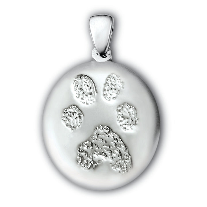 White Gold (14k) Paw Print Charm