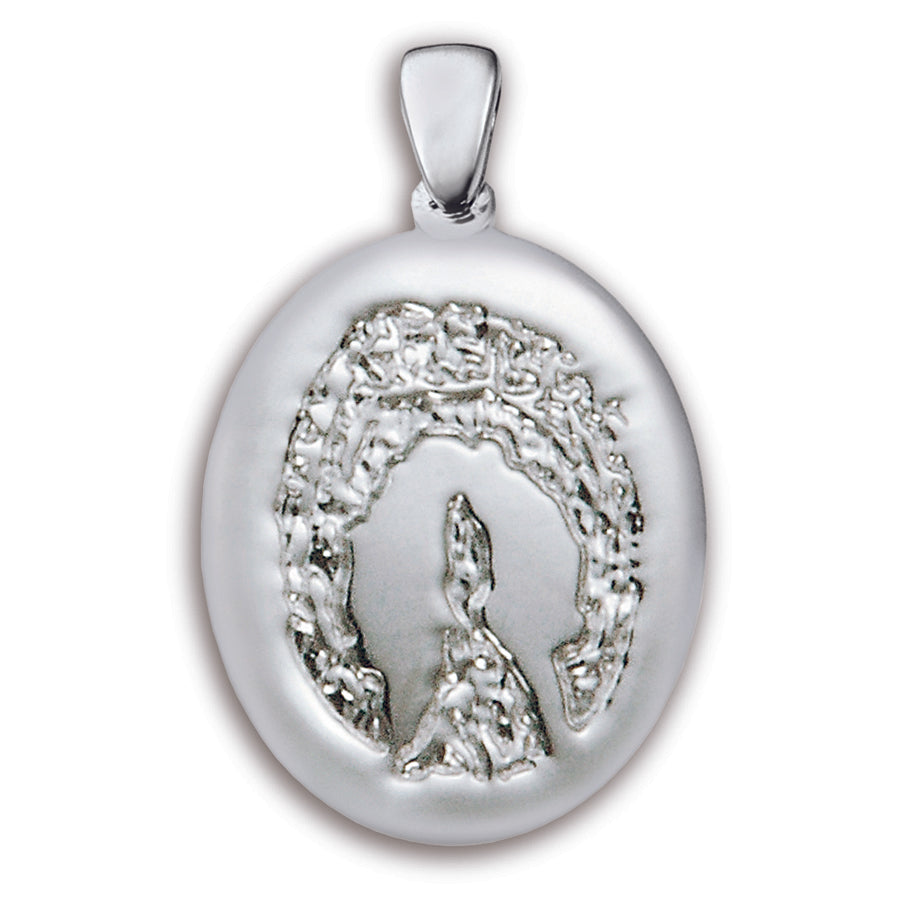 White Gold (14k) Paw Print Charm (Large)