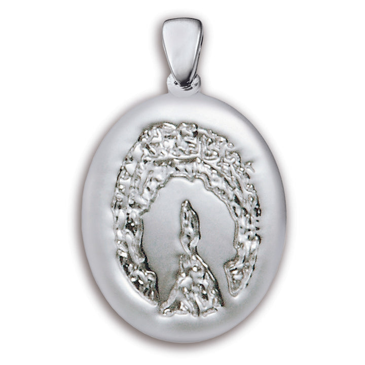 White Gold (14k) Paw Print Charm (Large)