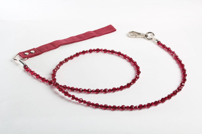 Wine Crystal Bead Leash