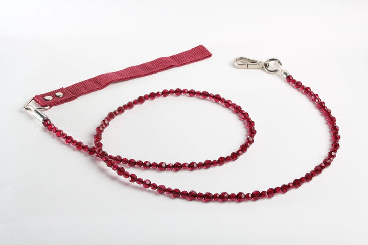 Wine Crystal Bead Leash