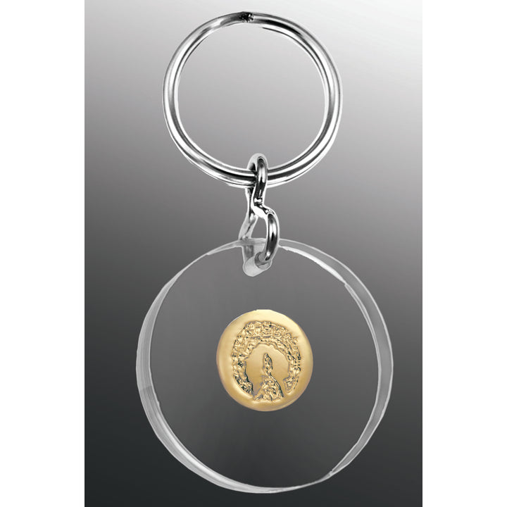 Paw Print Key Fob Gold
