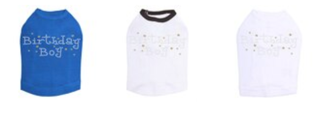 Birthday Boy with Gold Stars - Dog Tank - Choose Color