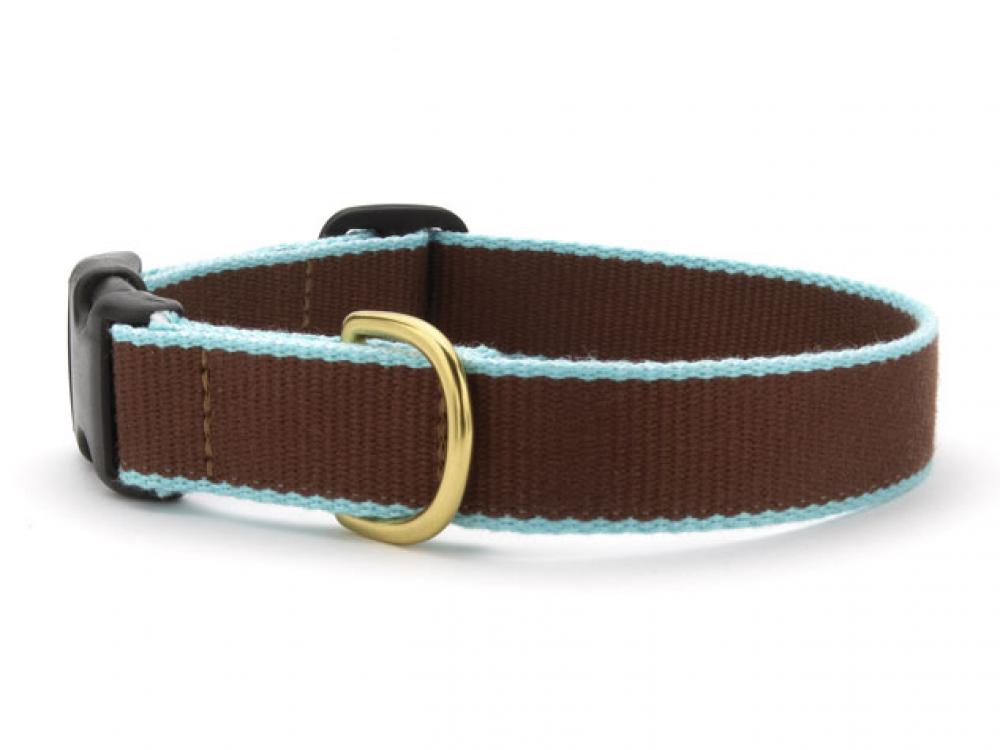 Brown and Aqua Bamboo Teacup Dog Collar