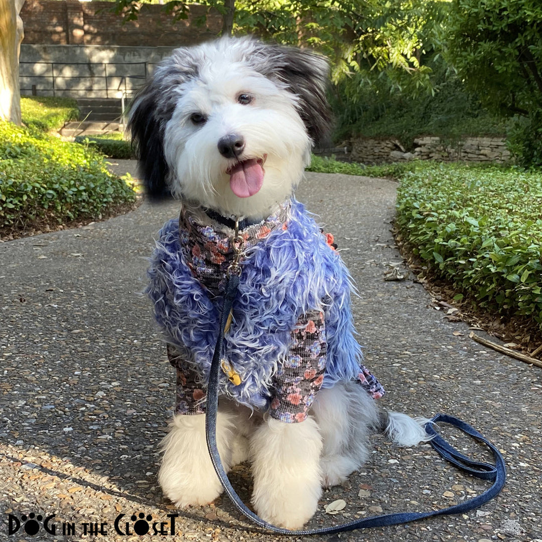 The Ethel Blue Faux Fur Vest