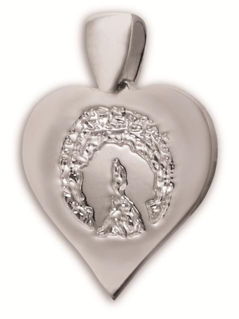 Sterling Silver Heartfelt Paw Print Charm