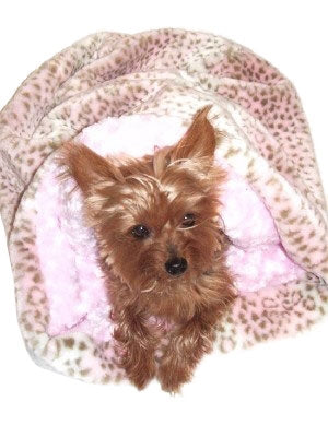 Pink Leopard Plush Cozy Sak