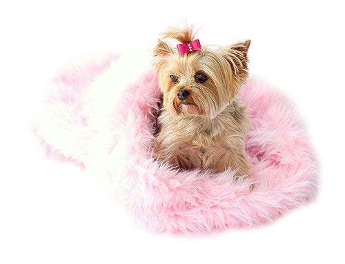 Pink Shag Plush Cozy Sak