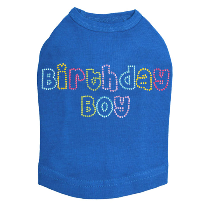 Birthday Boy Multi Color Dog Tank