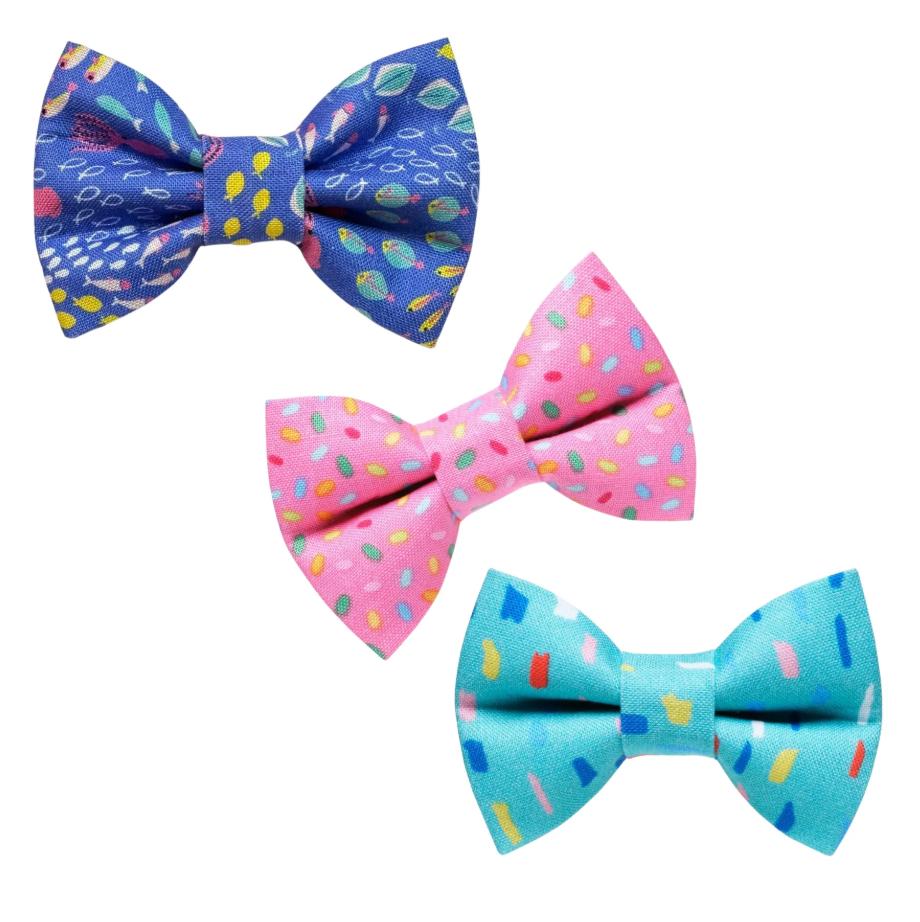 blue, pink, teal, Dog and Cat Bow Tie at Chloe Cole Pet Couture