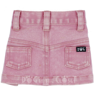 Pink Jane Denim Dog Skirt