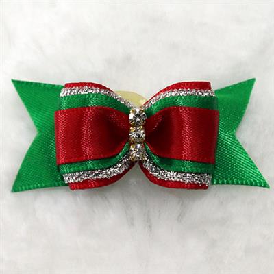 Three Crystal Bow for Dogs