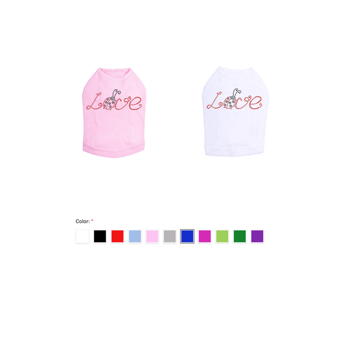 Love and Ladybug Dog Tank (multi colors)