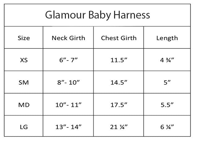 Glamour Baby Dog Harness Vest
