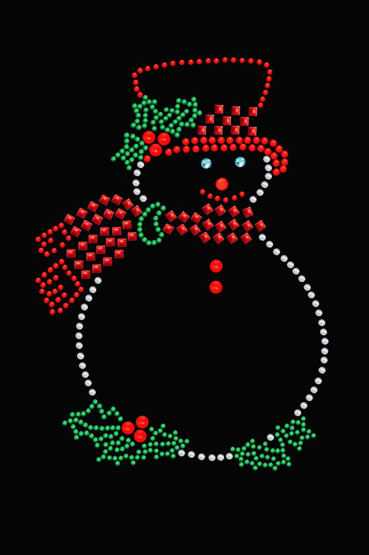 Snowman with Red Scarf Long Sleeve Women's T