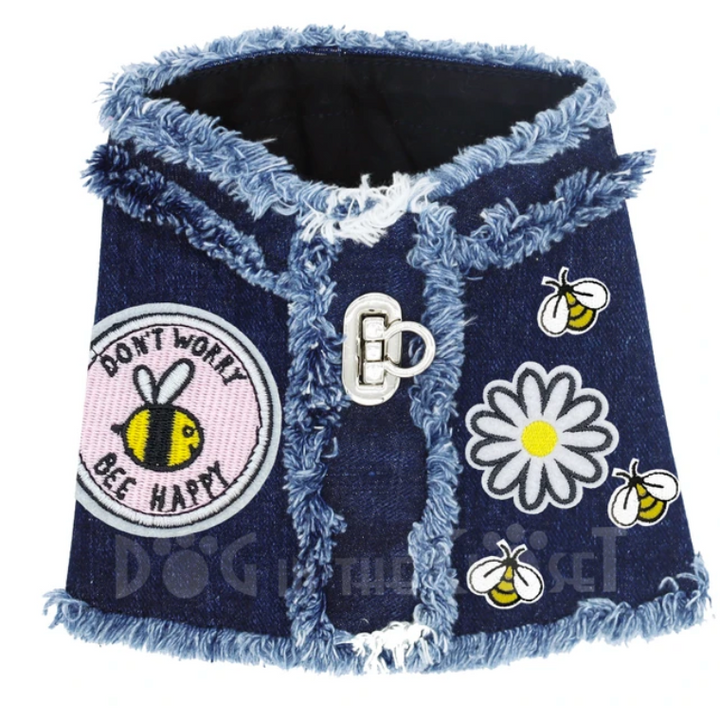 Bee Happy Denim Harness Vest