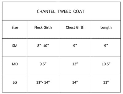 Chantel Tweed Dog Coat