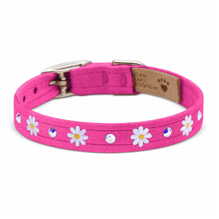 1/2" Small Daisies Dog Collars