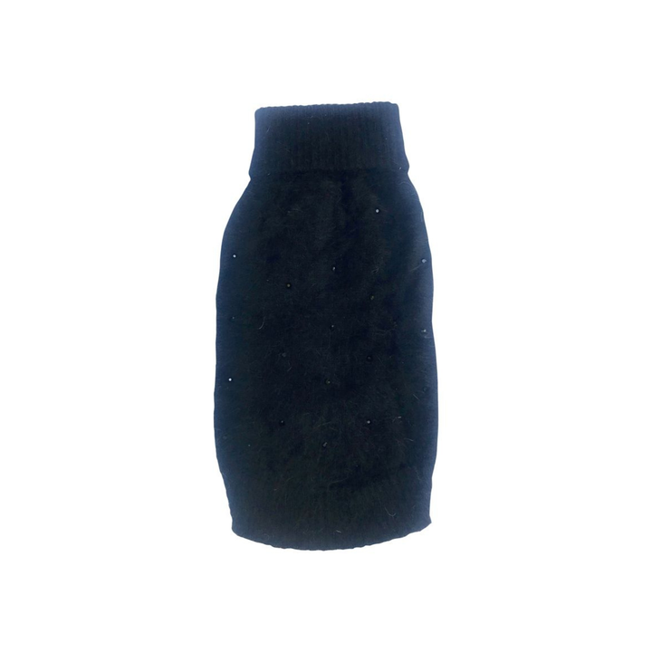 Glam Rhinestone Angora Dog Sweater