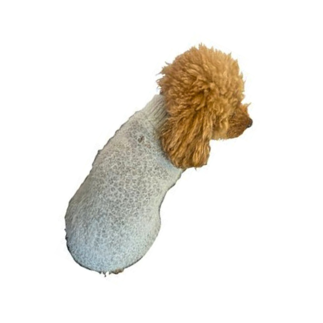 Baby Cheetah Angora Dog Sweater - Grey or Blush