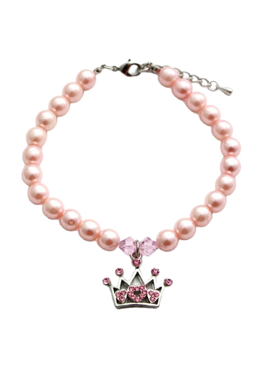 Princess Crown Pearl Dog Neckace (2 Colors)