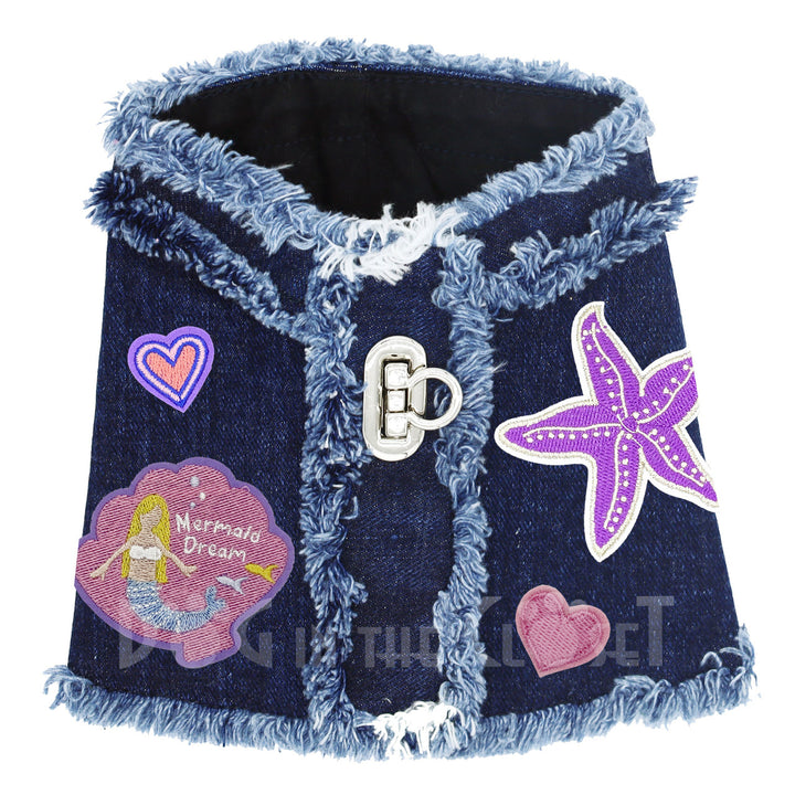 Mermaid Dreams Denim Harness Vest for Dogs (3 Styles/Colors)