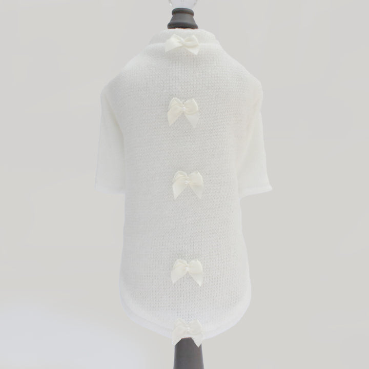 Dainty Bow Dog Sweater