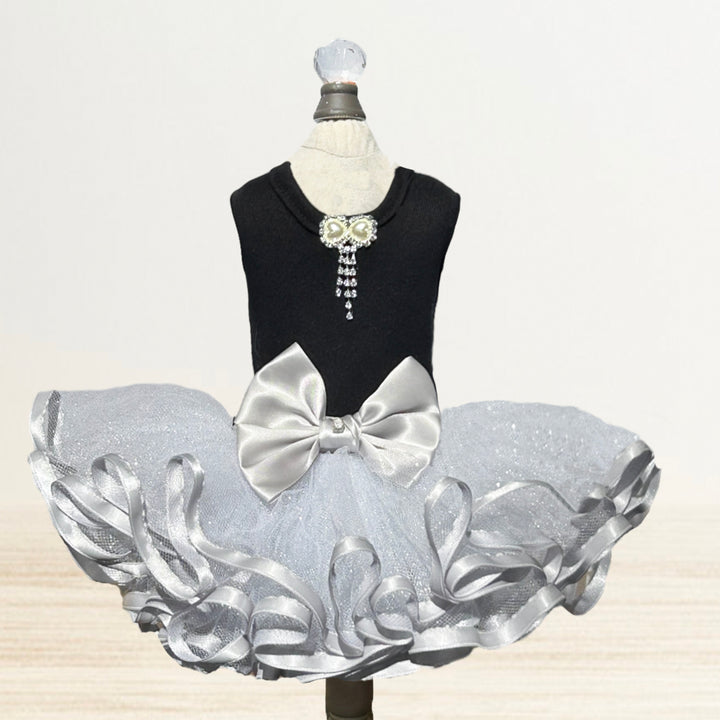 Goddess Black / Silver Deva Dog Tutu Dress