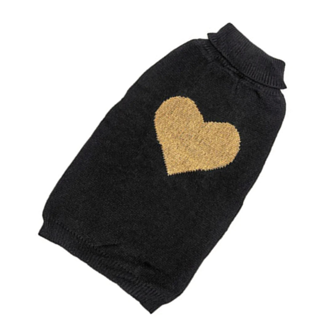 Heart of Gold Dog Sweater