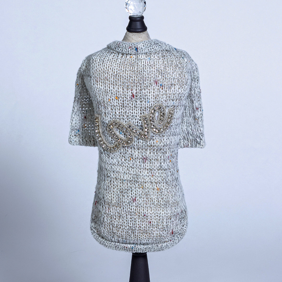 Love Dog Sweater Gray