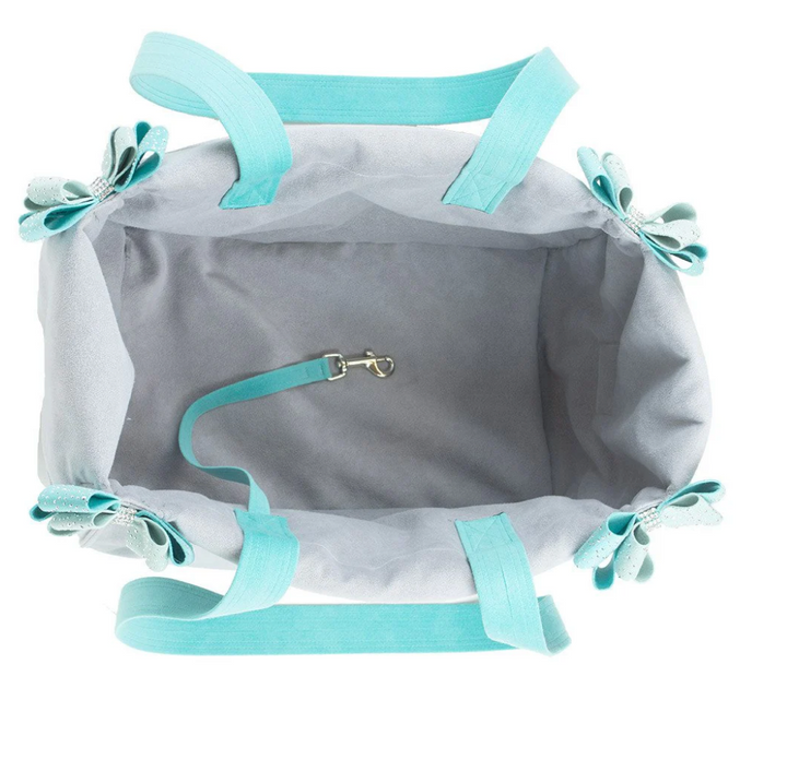 Mint & Bimini Blue + Silver Stardust Double Nouveau Bow Luxury Carrier