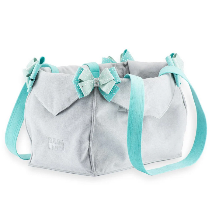 Mint & Bimini Blue + Silver Stardust Double Nouveau Bow Luxury Carrier