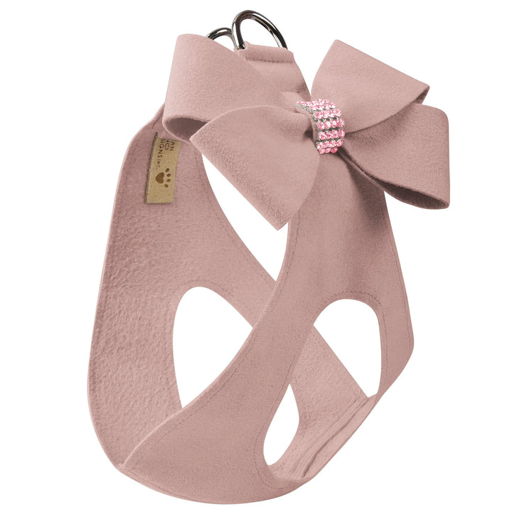 Rosewood Nouveau Bow with Pink Giltmore Step In Harness (Opt Lead)