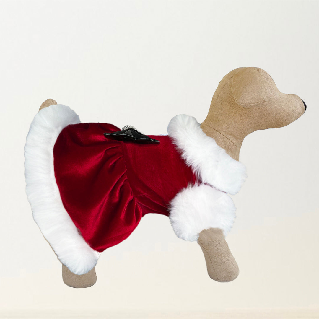 luxury dog dresses Santa Baby Luxury Pet Dress – Chloe Cole Pet Couture