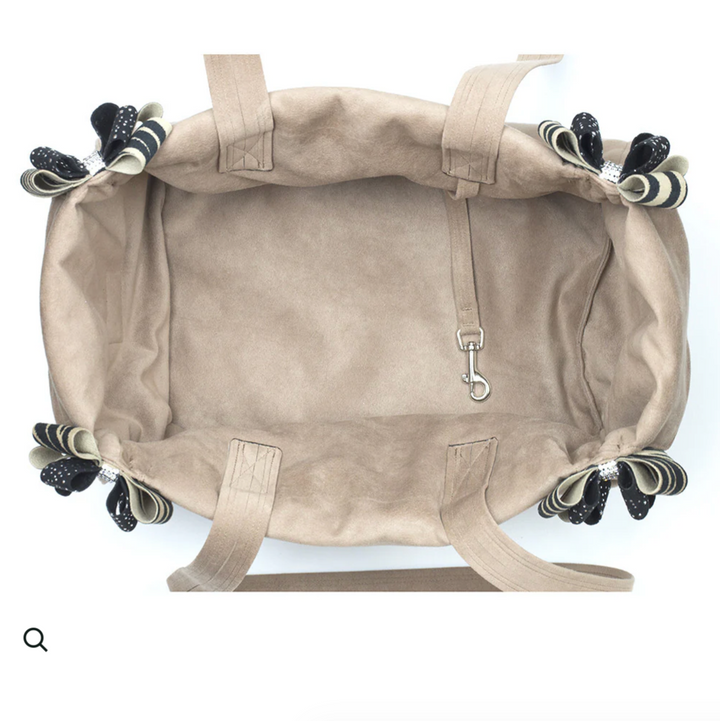 Silver Stardust Black & Serengeti Double Nouveau Bow Luxury Carrier