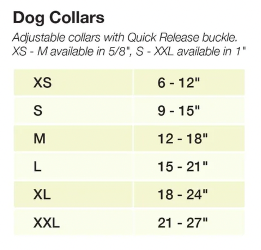 Bamboo Dog Collars  Extra Wide (Choose Color)