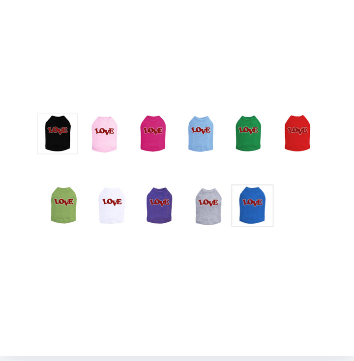 Love Dog Tank (multi colors)