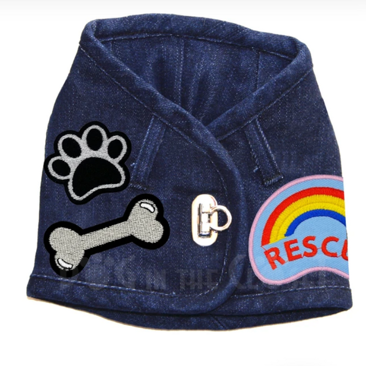 All Dogs are Good Dogs Denim Harness Vest (3 Styles/Colors)