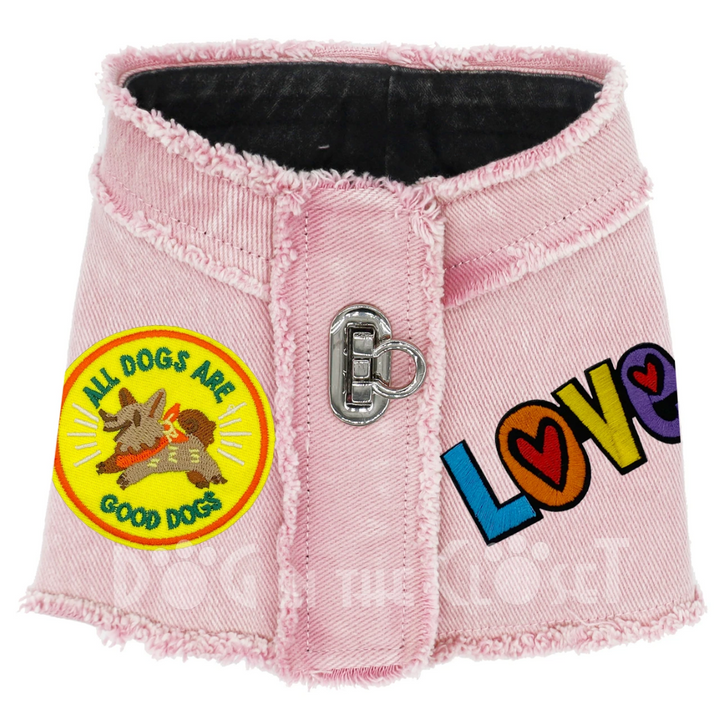 All Dogs are Good Dogs Denim Harness Vest (3 Styles/Colors)