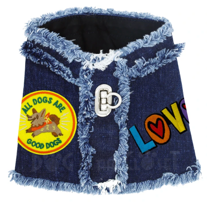 All Dogs are Good Dogs Denim Harness Vest (3 Styles/Colors)